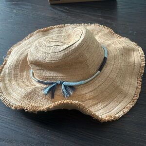 Kooringal Woven Sun Hat with Blue Tassel